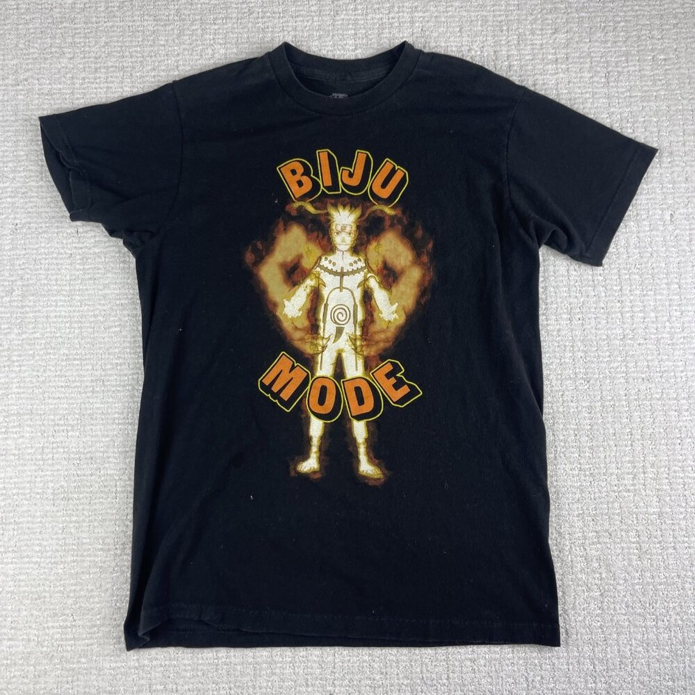 VTG Y2K Anime Ripple Junction Naruto Shippuden Sz M BIJU MODE Black T-Shirt Read